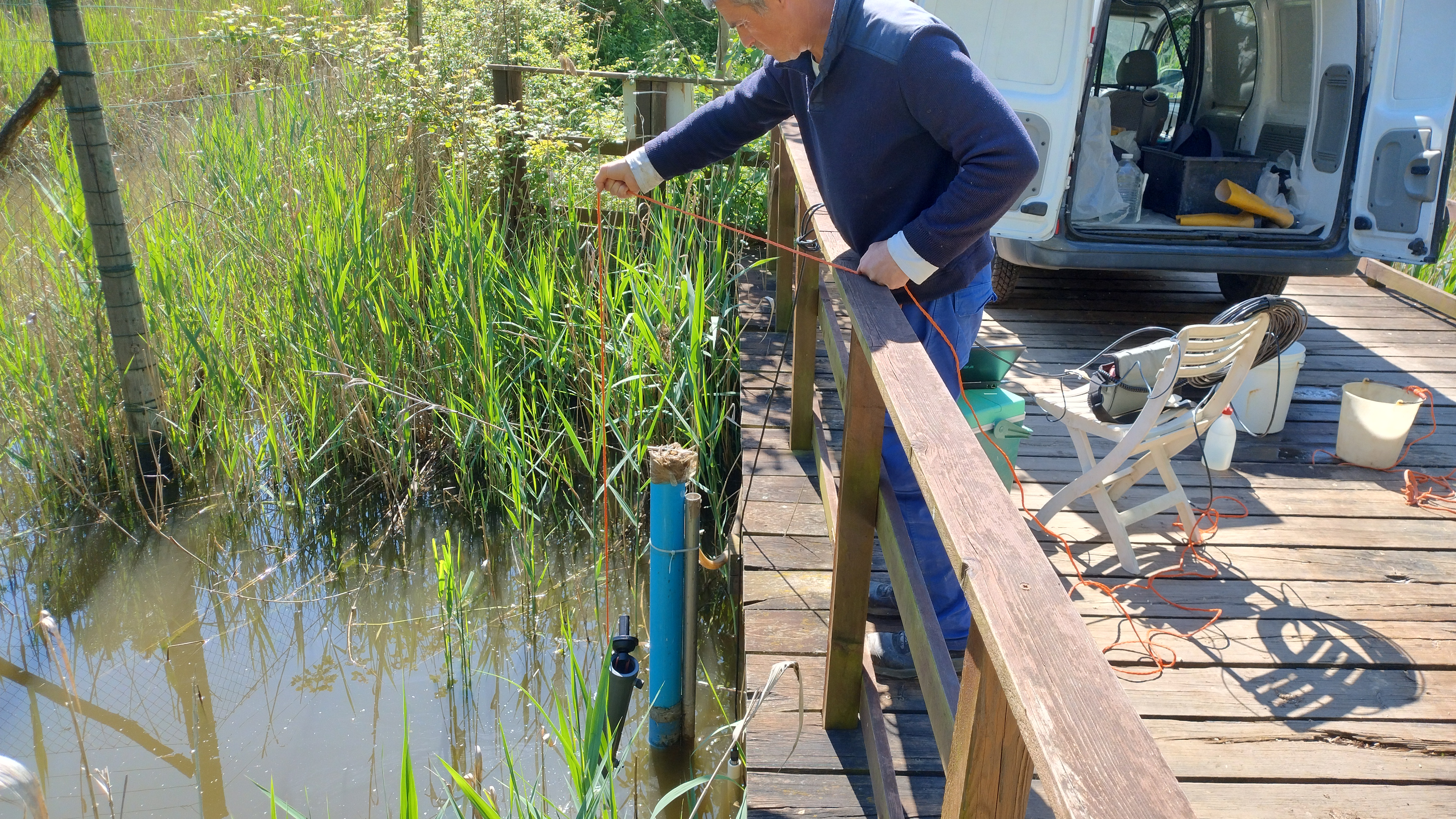 Quarterly campaign of surface water samples from 5 points 