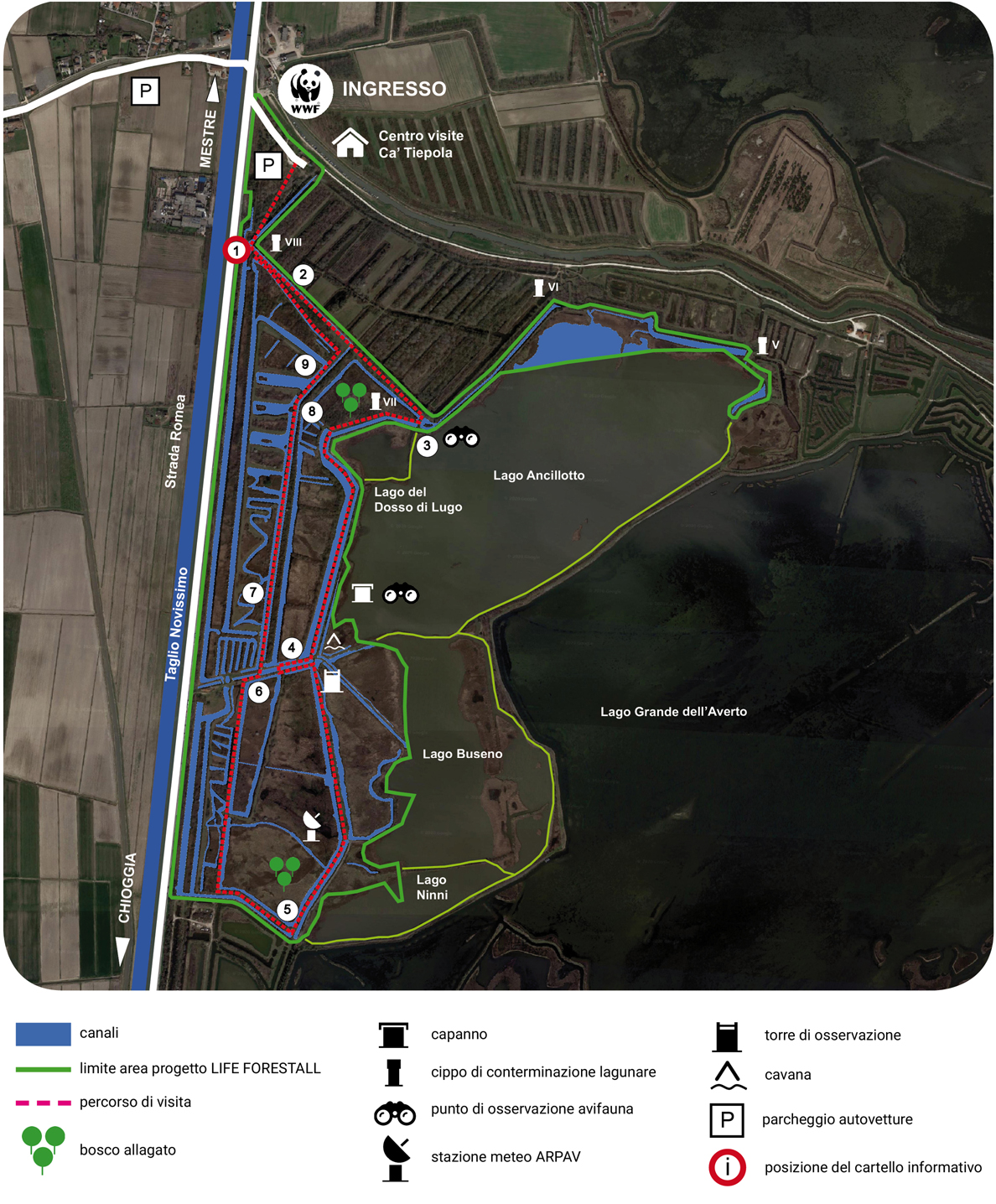 Mappa pannello 1 Medoacus minor e il dosso di Lugo